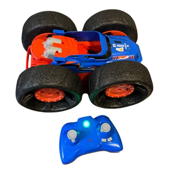 Blue & Red Air Hogs Super Soft Jump Fury RC Truck - Remote Control - No Charger - Picture 2 of 12